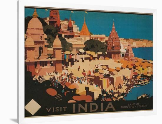 India Travel Poster-null-Framed Premium Giclee Print