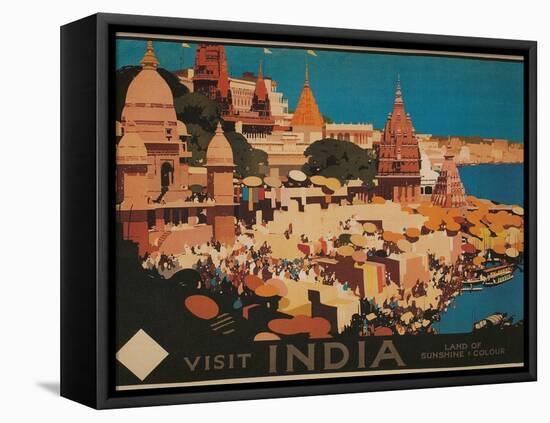 India Travel Poster-null-Framed Premier Image Canvas