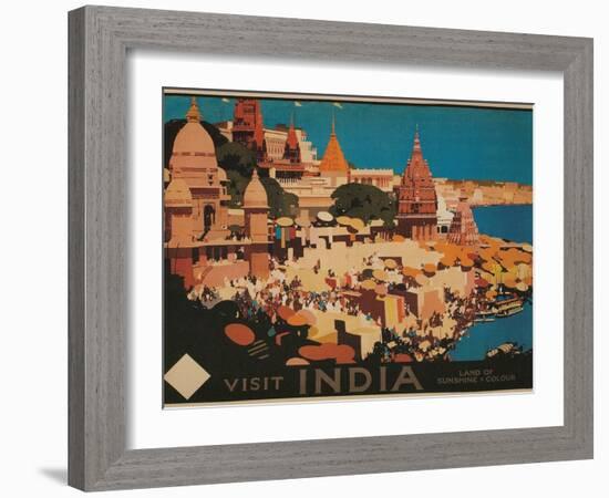 India Travel Poster-null-Framed Giclee Print