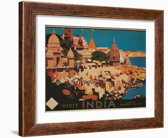 India Travel Poster-null-Framed Giclee Print