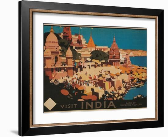India Travel Poster-null-Framed Giclee Print