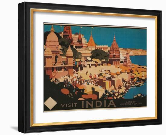 India Travel Poster-null-Framed Giclee Print