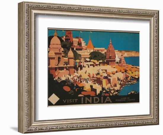 India Travel Poster-null-Framed Giclee Print