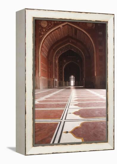 India, Uttar Pradesh, Agra. Archways of the Mosque on the Grounds of the Taj Mahal-Emily Wilson-Framed Premier Image Canvas