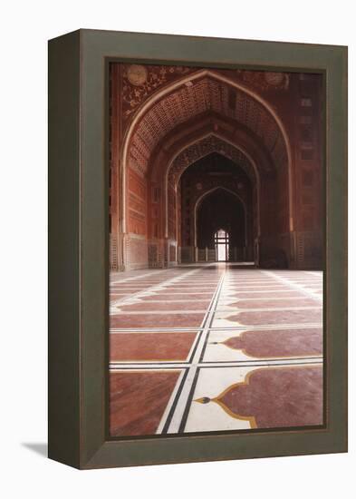 India, Uttar Pradesh, Agra. Archways of the Mosque on the Grounds of the Taj Mahal-Emily Wilson-Framed Premier Image Canvas