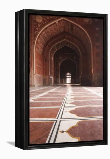 India, Uttar Pradesh, Agra. Archways of the Mosque on the Grounds of the Taj Mahal-Emily Wilson-Framed Premier Image Canvas