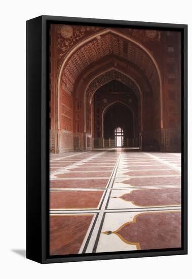 India, Uttar Pradesh, Agra. Archways of the Mosque on the Grounds of the Taj Mahal-Emily Wilson-Framed Premier Image Canvas