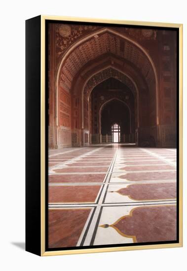 India, Uttar Pradesh, Agra. Archways of the Mosque on the Grounds of the Taj Mahal-Emily Wilson-Framed Premier Image Canvas