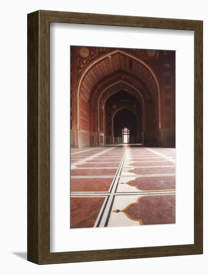 India, Uttar Pradesh, Agra. Archways of the Mosque on the Grounds of the Taj Mahal-Emily Wilson-Framed Photographic Print