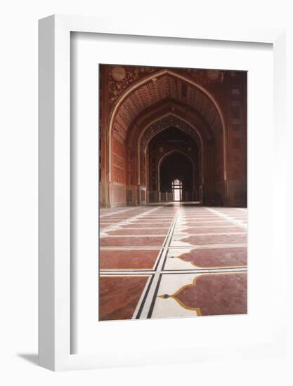 India, Uttar Pradesh, Agra. Archways of the Mosque on the Grounds of the Taj Mahal-Emily Wilson-Framed Photographic Print