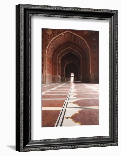 India, Uttar Pradesh, Agra. Archways of the Mosque on the Grounds of the Taj Mahal-Emily Wilson-Framed Photographic Print