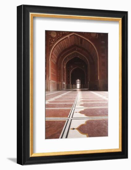 India, Uttar Pradesh, Agra. Archways of the Mosque on the Grounds of the Taj Mahal-Emily Wilson-Framed Photographic Print