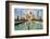 India, Uttar Pradesh. Agra. Taj Mahal tomb and minarets with reflecting pool in foreground-Alison Jones-Framed Photographic Print