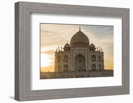 India, Uttar Pradesh. Agra. Taj Mahal tomb at sunset-Alison Jones-Framed Photographic Print