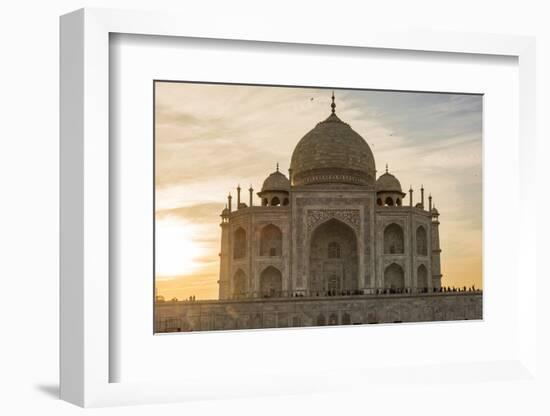 India, Uttar Pradesh. Agra. Taj Mahal tomb at sunset-Alison Jones-Framed Photographic Print