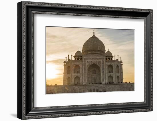 India, Uttar Pradesh. Agra. Taj Mahal tomb at sunset-Alison Jones-Framed Photographic Print