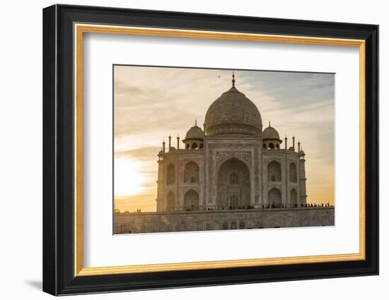 India, Uttar Pradesh. Agra. Taj Mahal tomb at sunset-Alison Jones-Framed Photographic Print