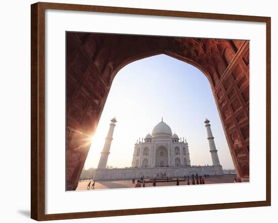 India, Uttar Pradesh, Agra, Taj Mahal (UNESCO Site)-Michele Falzone-Framed Photographic Print