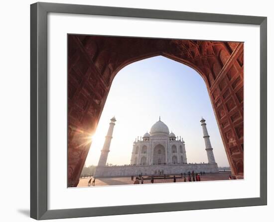 India, Uttar Pradesh, Agra, Taj Mahal (UNESCO Site)-Michele Falzone-Framed Photographic Print