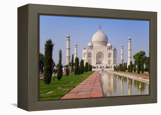 India, Uttar Pradesh, the Taj Mahal, This Mughal Mausoleum Has Become the Tourist Emblem of India-Gavin Hellier-Framed Premier Image Canvas