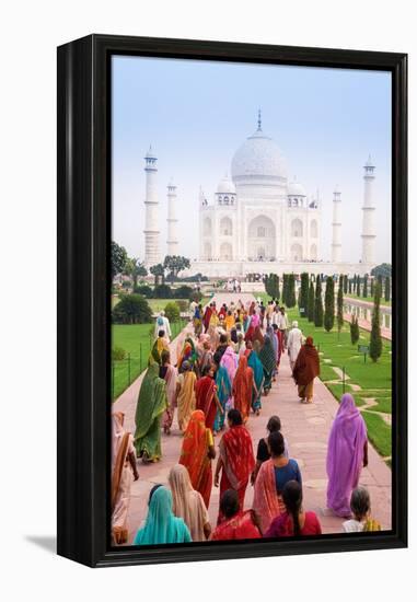 India, Uttar Pradesh, the Taj Mahal, This Mughal Mausoleum Has Become the Tourist Emblem of India-Gavin Hellier-Framed Premier Image Canvas