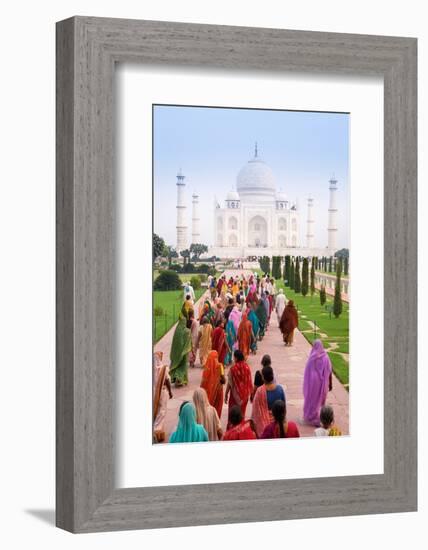 India, Uttar Pradesh, the Taj Mahal, This Mughal Mausoleum Has Become the Tourist Emblem of India-Gavin Hellier-Framed Photographic Print