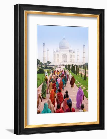 India, Uttar Pradesh, the Taj Mahal, This Mughal Mausoleum Has Become the Tourist Emblem of India-Gavin Hellier-Framed Photographic Print