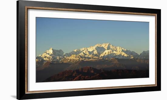 India, West Bengal, Singalila National Park, Sandakfu, Snowcapped Kangchenjunga-Anthony Asael-Framed Photographic Print