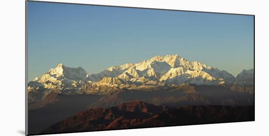 India, West Bengal, Singalila National Park, Sandakfu, Snowcapped Kangchenjunga-Anthony Asael-Mounted Photographic Print