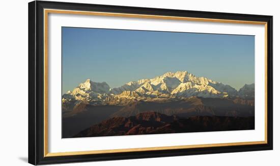 India, West Bengal, Singalila National Park, Sandakfu, Snowcapped Kangchenjunga-Anthony Asael-Framed Photographic Print