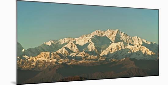 India, West Bengal, Singalila National Park, Sandakfu, Snowcapped Kangchenjunga-Anthony Asael-Mounted Photographic Print