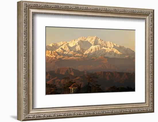 India, West Bengal, Singalila National Park, Sandakfu, Snowcapped Kangchenjunga-Anthony Asael-Framed Photographic Print