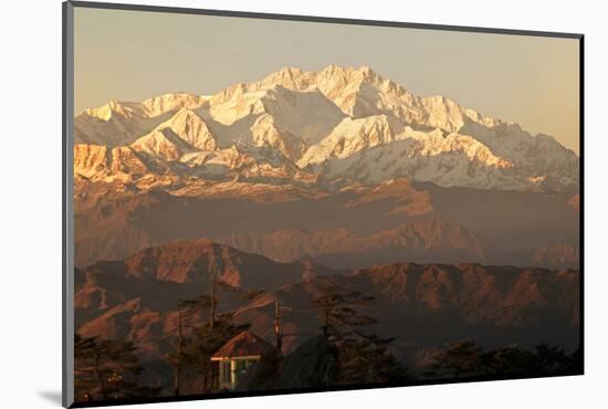 India, West Bengal, Singalila National Park, Sandakfu, Snowcapped Kangchenjunga-Anthony Asael-Mounted Photographic Print