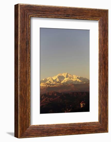 India, West Bengal, Singalila National Park, Sandakfu, Snowcapped Kangchenjunga-Anthony Asael-Framed Photographic Print