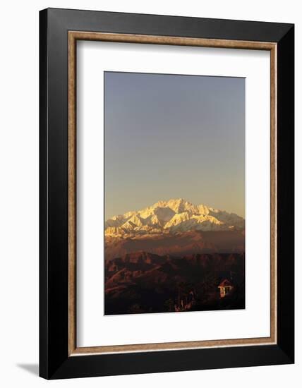 India, West Bengal, Singalila National Park, Sandakfu, Snowcapped Kangchenjunga-Anthony Asael-Framed Photographic Print