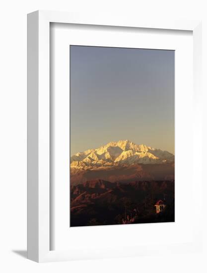 India, West Bengal, Singalila National Park, Sandakfu, Snowcapped Kangchenjunga-Anthony Asael-Framed Photographic Print