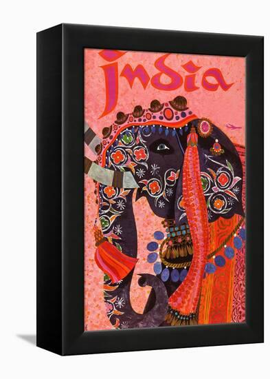 India-David Klein-Framed Stretched Canvas