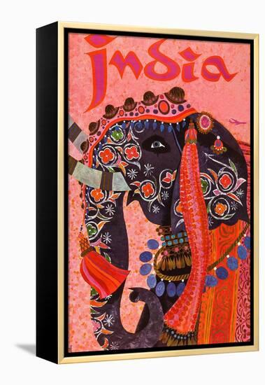 India-David Klein-Framed Stretched Canvas