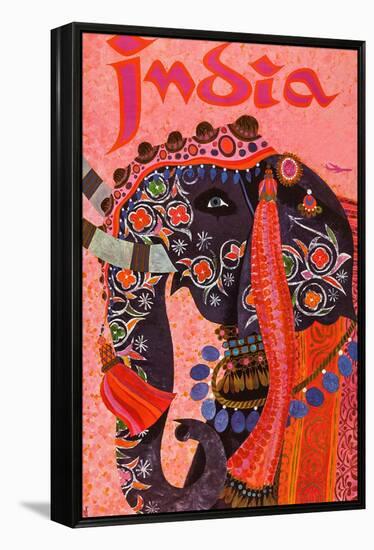 India-David Klein-Framed Stretched Canvas