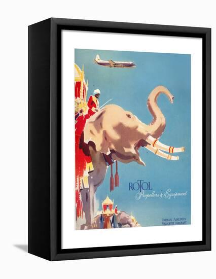 Indian Airlines Viscount Aircraft-Laurence Fish-Framed Premier Image Canvas
