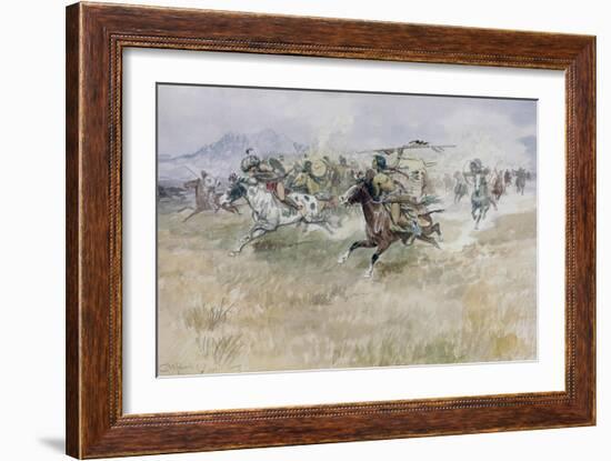 Indian Ambush-Charles Marion Russell-Framed Giclee Print