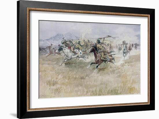 Indian Ambush-Charles Marion Russell-Framed Giclee Print