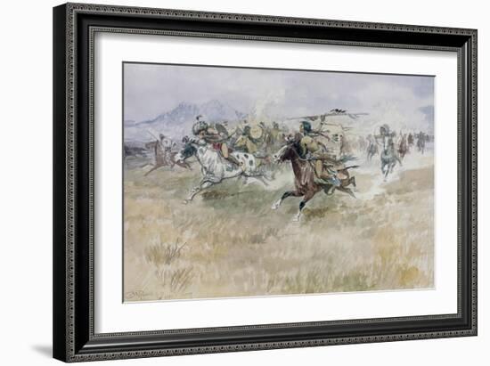 Indian Ambush-Charles Marion Russell-Framed Giclee Print