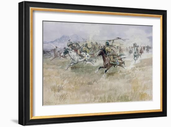 Indian Ambush-Charles Marion Russell-Framed Giclee Print