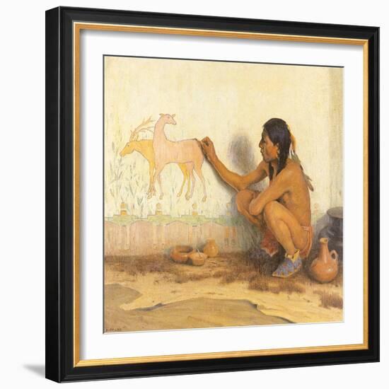 Indian Artist, 1920-Eanger Irving Couse-Framed Giclee Print