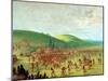 Indian Ball Game-George Catlin-Mounted Giclee Print