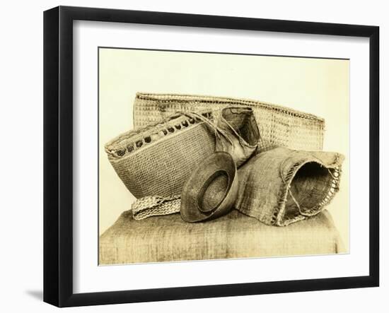 Indian Baskets From North American Coastal Tribes-Asahel Curtis-Framed Giclee Print