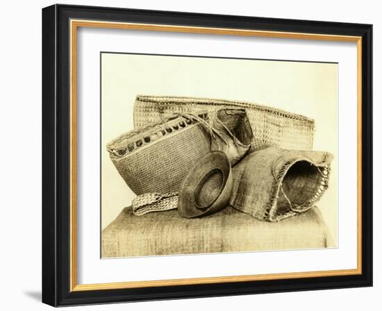 Indian Baskets From North American Coastal Tribes-Asahel Curtis-Framed Giclee Print