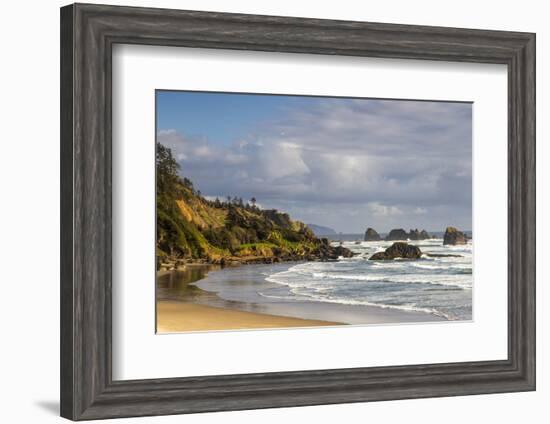 Indian Beach at Ecola State Park in Cannon Beach, Oregon, USA-Chuck Haney-Framed Photographic Print