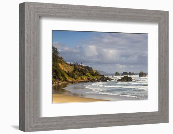 Indian Beach at Ecola State Park in Cannon Beach, Oregon, USA-Chuck Haney-Framed Photographic Print